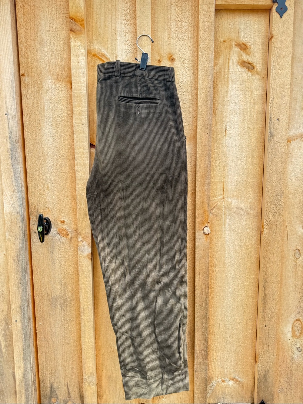 Men's Corduroy Pants in Dark Olive - Classic Straight Fit